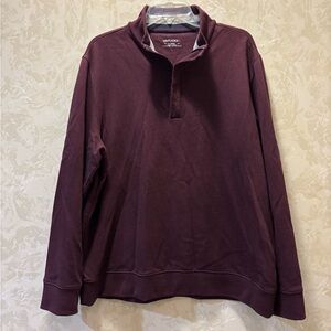 UNTUCKit Mens Coral Quarter-Zip longsleeve Sweatshirt, Size XL